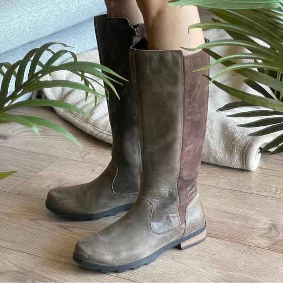 The Sorel Emelie Tall Boot Tobacco brown - Picture 2 of 16